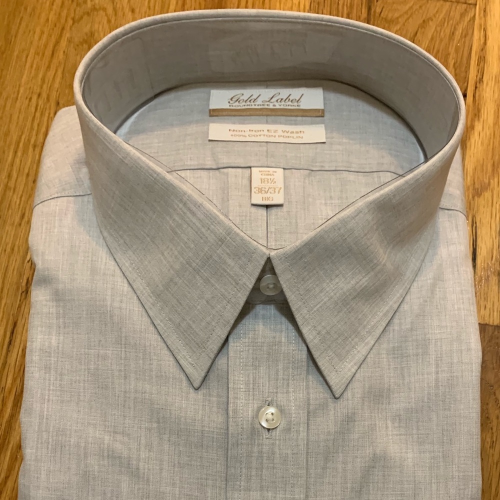 Gold label roundtree Yorke gray dress shirt 18.5
